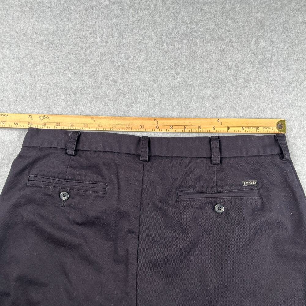 IZOD American Chino Pants Mens Size 36x30 Black casual Straight Classic - Picture 12 of 12